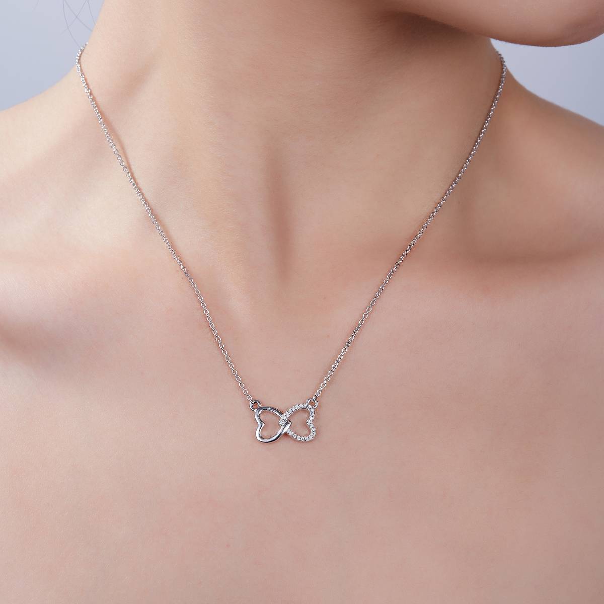 Bixin Love Pendant S925 Silver Moissanite Grade D 0.1CT